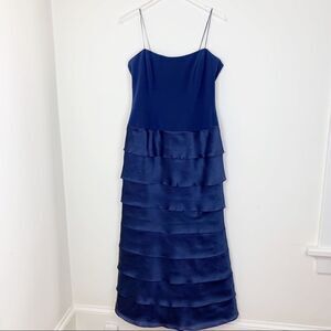 Roland Nivelais Blue Silk Ball Gown 12. 100% Silk.
